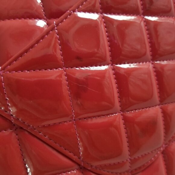 Authentic Chanel Red Patent Leather Jumbo Classic Double Flap Chain Shoulderbag - Picture 11 of 13